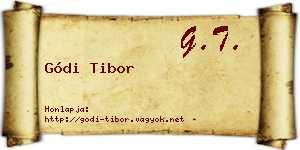 Gódi Tibor névjegykártya
