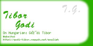 tibor godi business card